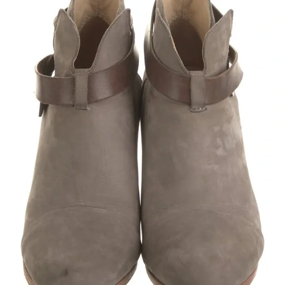 Rag & Bone Suede Taupe Heeled Boots Size 7.5 - Picture 3 of 5